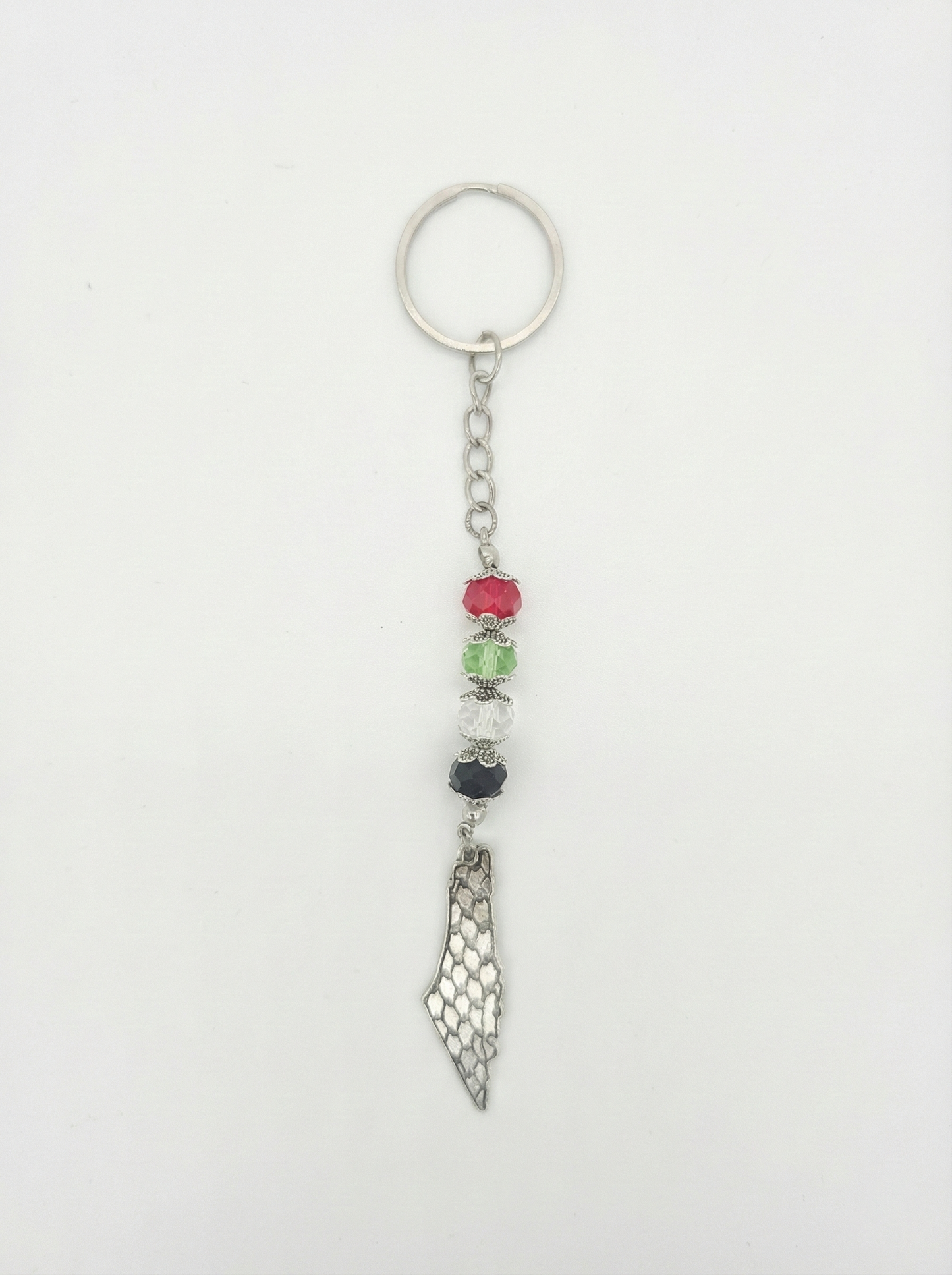 Palestine Silver Keychain