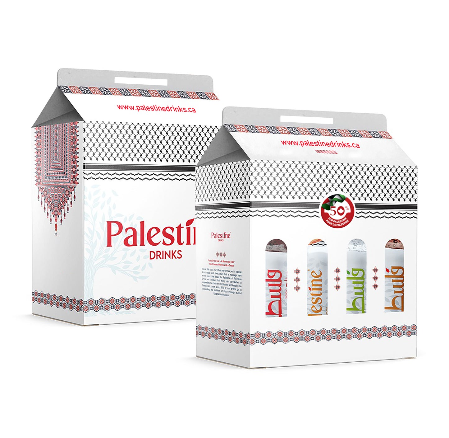 4 flavours Palestine Drinks 8-Pack Mix
