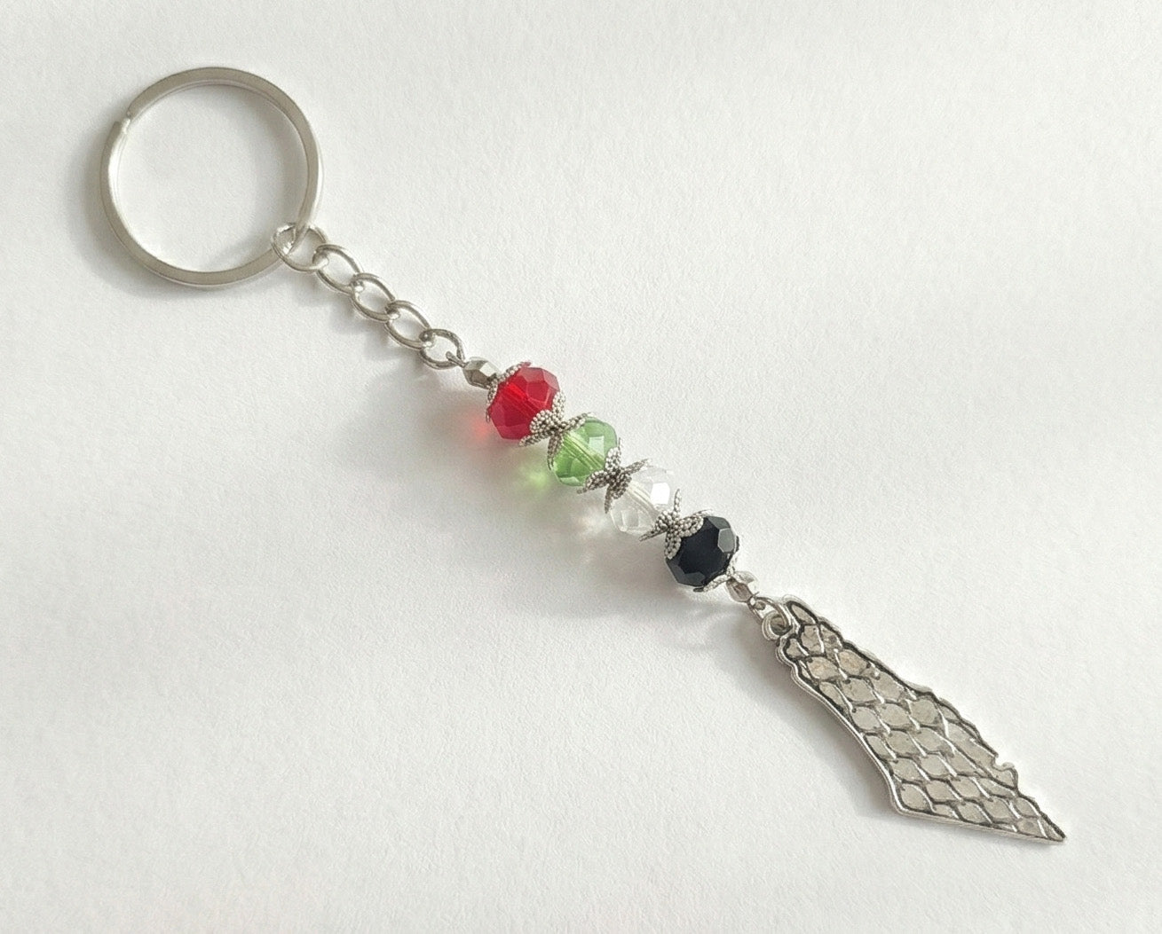 Palestine Silver  Keychain