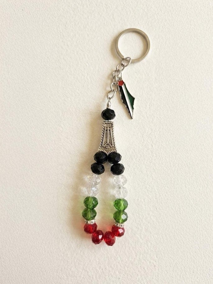 Palestine Crystal  Keychain